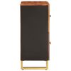 vidaXL Side Cabinet Brown and black Solid mango wood, MDF, iron