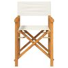 vidaXL Director's Chair Cream, Teak Solid Teak wood, Polyester Standard