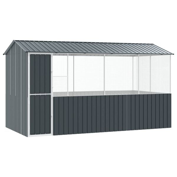 vidaXL Bird Cage Anthracite 410 x 210 x 230 cm Galvanized steel