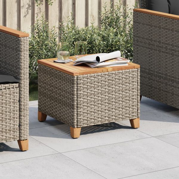 vidaXL Garden Table Gray and brown