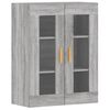 vidaXL Wall Mounted Cabinet Set of 2 Grey Sonoma