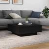 vidaXL Coffee Table Black Oak 31.50 x 31.50 x 12.20 in Engineered Wood