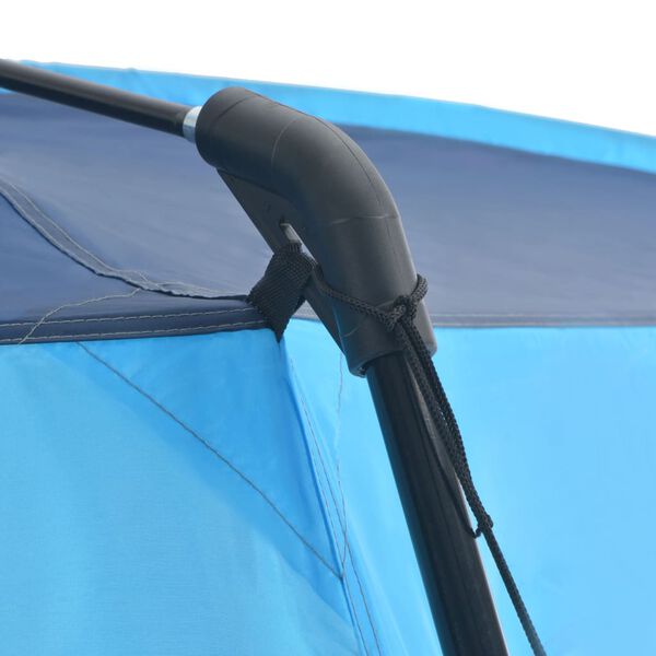 vidaXL Pool Tent Blue Fabric with PA coating, Steel