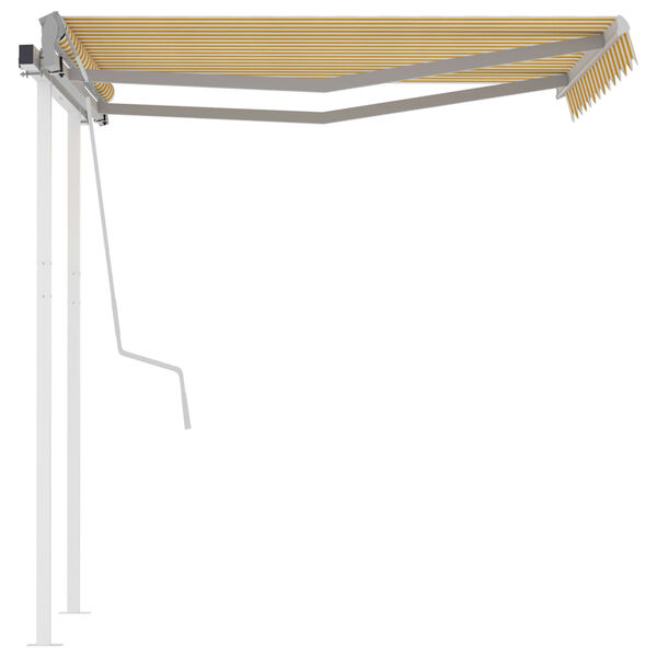 vidaXL Retractable Awning Yellow and White
