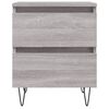 vidaXL Bedside Cabinet Set of 2 Grey Sonoma Engineered wood, Iron Medium