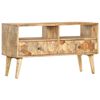 vidaXL TV Cabinet Natural Wood Solid Mango Wood Compact TV Cabinet