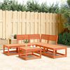 vidaXL Garden Sofa Set Wax Brown Solid Pine Wood Large Modular