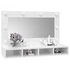 vidaXL Mirror Cabinet High gloss white Engineered wood, Acrylic