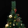 vidaXL Artificial Hinged Christmas Tree 300 LEDs & Ball Set 70.9"