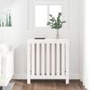 vidaXL Radiator Cover White 31.3x7.5x33.1" Solid Wood Pine
