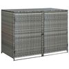 vidaXL Wheelie Bin Shed Anthracite PE rattan, powder-coated steel