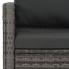 vidaXL Sofa Set Grey PE Rattan 3 Piece Set Durable