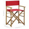 vidaXL Director's Chair Set of 2 Red Bamboo, Polyester Standard