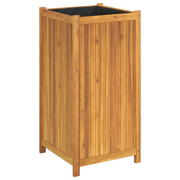 vidaXL Garden Planter Natural wood color Solid acacia wood Medium