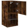 vidaXL TV Stands with LED Lights 2 pcs Smoked Oak 12"x11.8"x23.6"