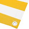 vidaXL Balcony Screen Yellow and White Stripe 75x800 cm