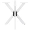 vidaXL Dining Table Leg White Powder-coated steel Medium Adjustable Feet