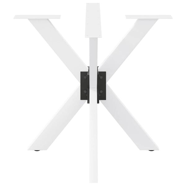 vidaXL Dining Table Leg White Powder-coated steel Medium Adjustable Feet
