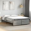 vidaXL Bed Frame Grey sonoma Engineered wood, Steel 55.1 x 74.8 in