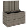 vidaXL Folding Sun Lounger Grey PE rattan Standard Foldable