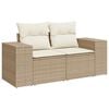 vidaXL Garden Sofa Set Beige PE rattan Large Modular Garden Sofa Set