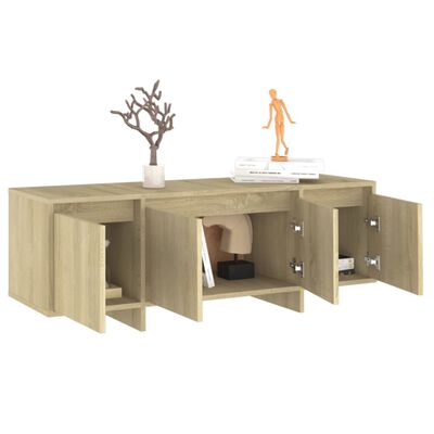 vidaXL TV Stand Sonoma Oak 47.2"x11.8"x15.9" Engineered Wood