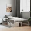 vidaXL Metal Bed Frame White Steel Small Double Stylish Modern