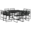 vidaXL Garden Dining Set Black