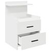 vidaXL Bedside Cabinet White Engineered wood Medium Bedside Cabinet