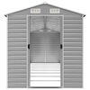 vidaXL Garden Shed Light Grey Galvanized Steel Large Garden Shed