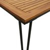 vidaXL Patio Table with Hairpin Legs 78.7"x35.4"x29.5" Solid Wood Acacia