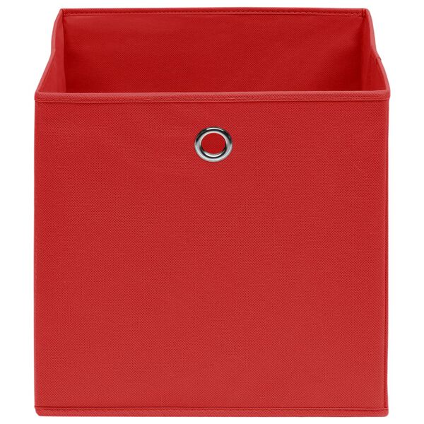 vidaXL Storage Boxes 4 pcs Red 12.6"x12.6"x12.6" Fabric