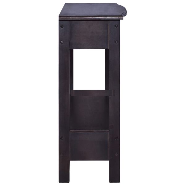 vidaXL Console Table Light Black Coffee Solid Mahogany Wood Medium