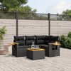 vidaXL Garden Sofa Set Black