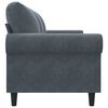 vidaXL 3-seater Sofa Dark Grey Velvet (100% polyester) 3-seater Durable