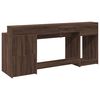 vidaXL Desk Brown oak Engineered wood Large Computer Desk Rectangular