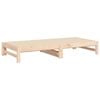 vidaXL Day Bed Natural Wood Solid Pine Wood Double