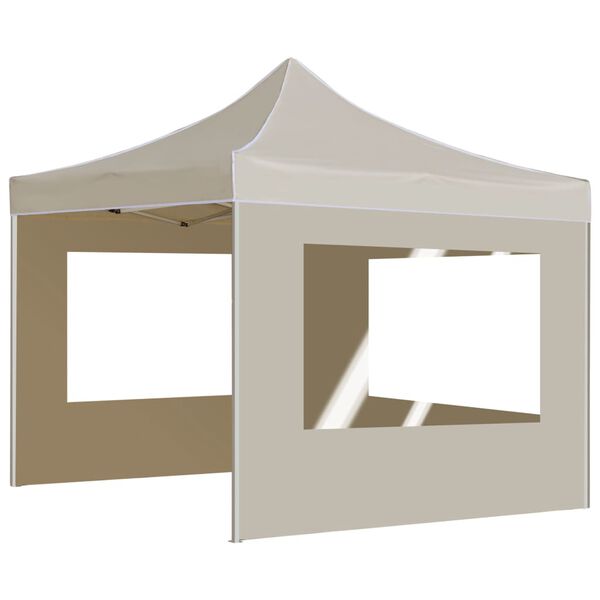 vidaXL Party Tent Cream Oxford fabric with PVC coating 6.6ft x 6.6ft