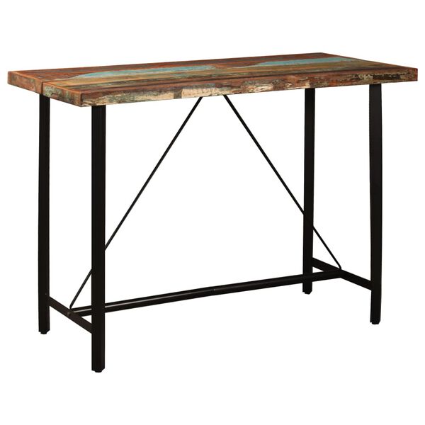 vidaXL Bar Set Multicolor Solid reclaimed wood 59.1 in x 27.6 in x 42.1 in