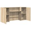 vidaXL Reception Desk Sonoma oak Engineered wood Large Reception Desk