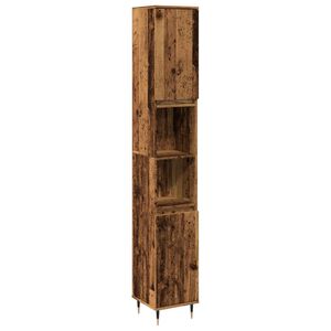 vidaXL Bathroom Cabinet Old Wood Engineered wood, iron Tall