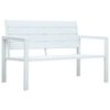 vidaXL Garden Bench White HDPE and Steel 47.2 in Durable Garden Bench