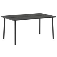 vidaXL Patio Table Dark Gray 59.1"x35.4"x28.3" Steel