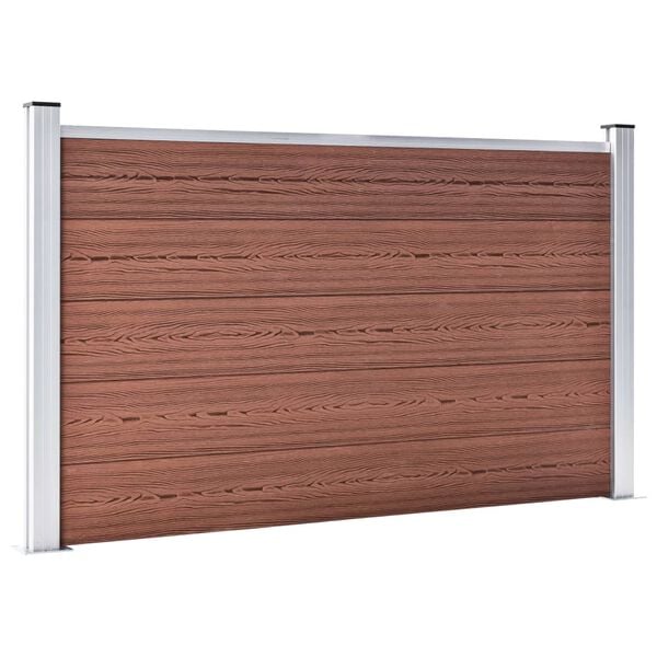 vidaXL Garden Fence WPC 207.1"x41.7" Brown