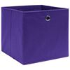 vidaXL Storage Box Set of 10 Purple Non-woven fabric (100% polyester)