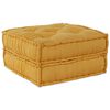 vidaXL Pouffe Yellow Fabric (100% cotton) 27.6 in