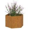 vidaXL Planter Rusty Corten steel Medium Decorative Inlays Planter