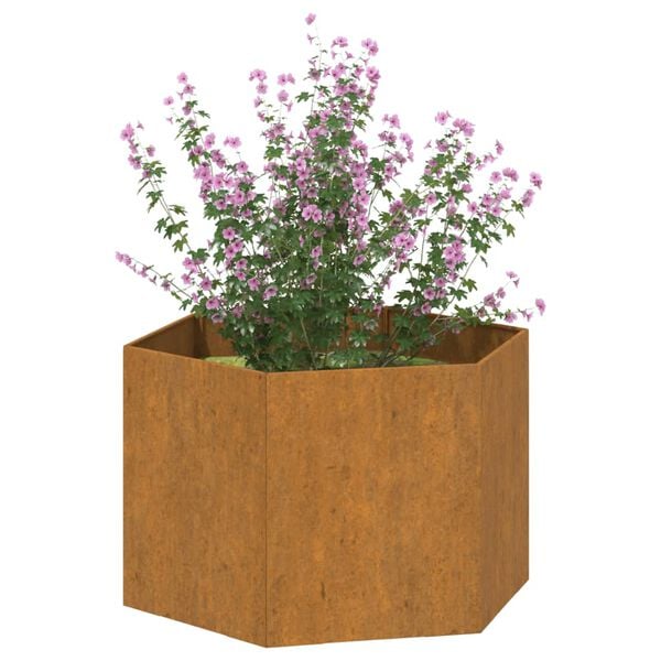 vidaXL Planter Rusty Corten steel Medium Decorative Inlays Planter