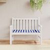 vidaXL Patio Bench Cushion Blue&White Stripe 47.2x19.7x1.6" Oxford Fabric