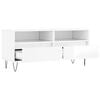 vidaXL TV Cabinet High gloss white Engineered wood, iron Medium